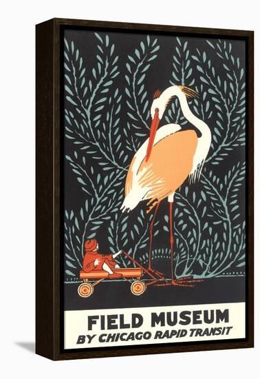 Poster for Field Museum with Giant Heron-null-Framed Stretched Canvas