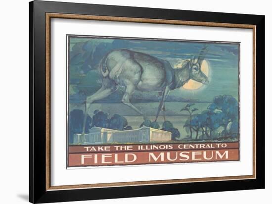 Poster for Field Museum with Horned Antelope--Framed Giclee Print