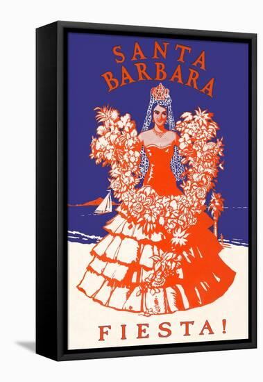 Poster for Fiesta Days, Santa Barbara, California-null-Framed Stretched Canvas