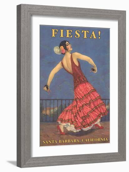 Poster for Fiesta Days, Santa Barbara, California-null-Framed Art Print