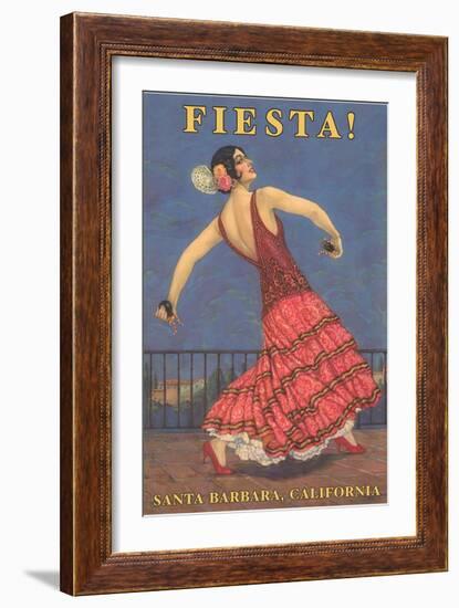 Poster for Fiesta Days, Santa Barbara, California-null-Framed Art Print