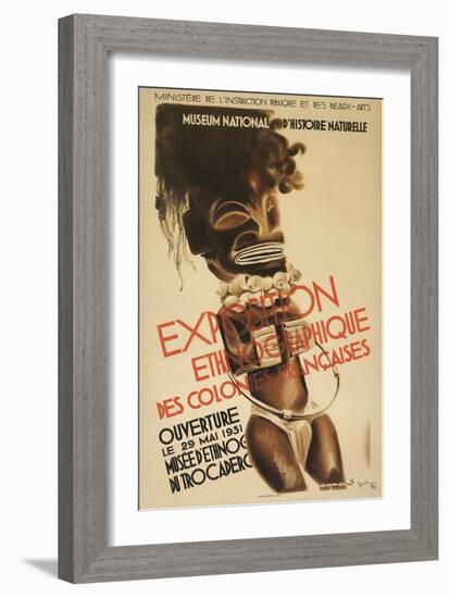 Poster for French Colonies African Art Exhibit-null-Framed Giclee Print