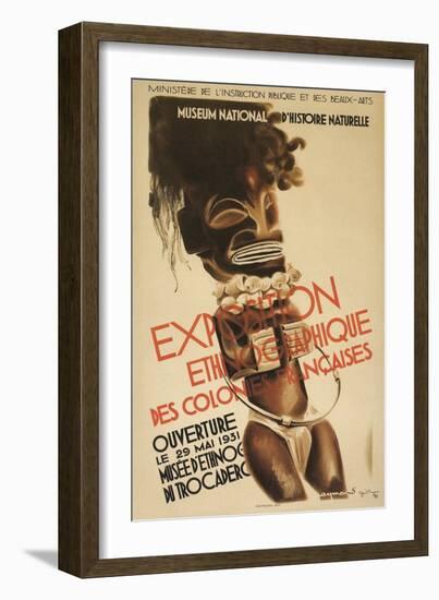 Poster for French Colonies African Art Exhibit-null-Framed Giclee Print