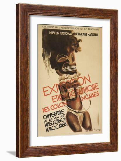 Poster for French Colonies African Art Exhibit-null-Framed Giclee Print
