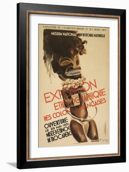 Poster for French Colonies African Art Exhibit-null-Framed Giclee Print