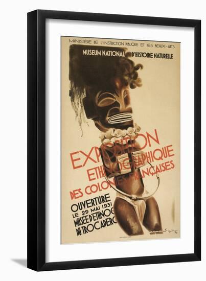 Poster for French Colonies African Art Exhibit-null-Framed Giclee Print