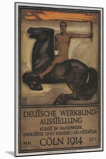 Poster for German Domestic Arts Exhibition-null-Mounted Giclee Print