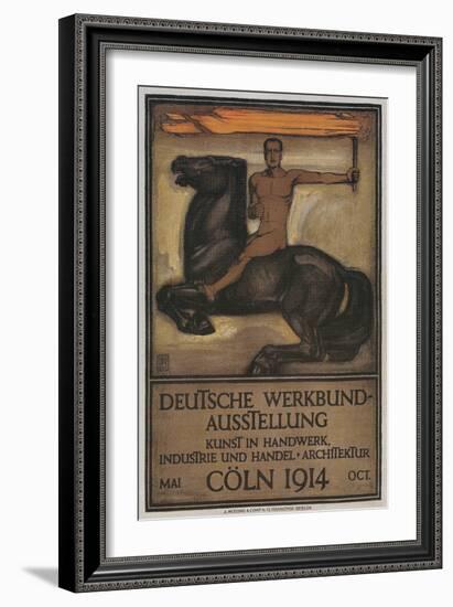 Poster for German Domestic Arts Exhibition-null-Framed Giclee Print