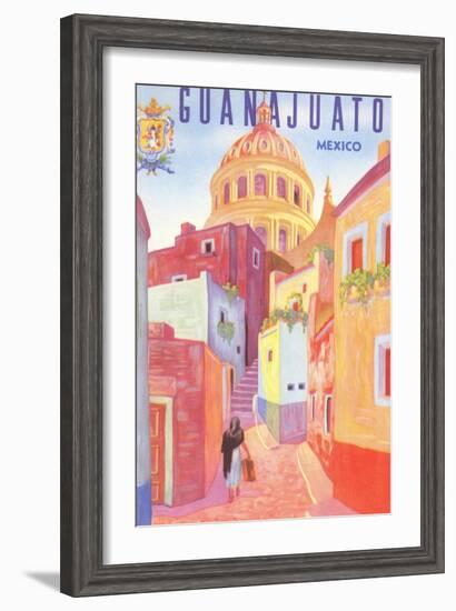 Poster for Guanajuato, Mexico, Colonial Streets--Framed Art Print