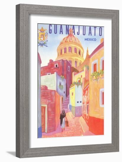Poster for Guanajuato, Mexico, Colonial Streets-null-Framed Art Print