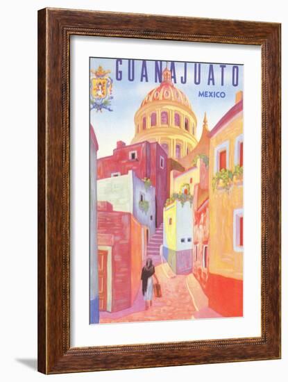 Poster for Guanajuato, Mexico, Colonial Streets-null-Framed Art Print