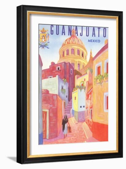 Poster for Guanajuato, Mexico, Colonial Streets-null-Framed Art Print