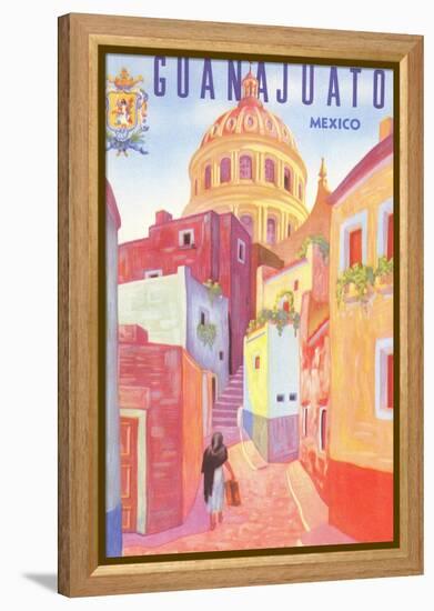 Poster for Guanajuato, Mexico, Colonial Streets-null-Framed Stretched Canvas