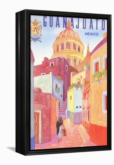 Poster for Guanajuato, Mexico, Colonial Streets-null-Framed Stretched Canvas