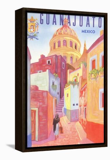 Poster for Guanajuato, Mexico, Colonial Streets-null-Framed Stretched Canvas