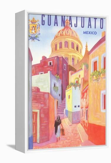 Poster for Guanajuato, Mexico, Colonial Streets-null-Framed Stretched Canvas