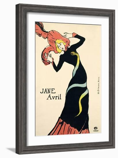 Poster for Jane Avril, 1899-Henri de Toulouse-Lautrec-Framed Giclee Print