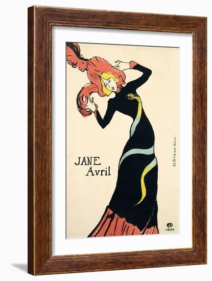 Poster for Jane Avril, 1899-Henri de Toulouse-Lautrec-Framed Giclee Print