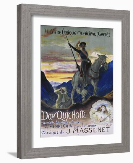 Poster for Jules Massenet's Opera Don Quichotte-null-Framed Giclee Print