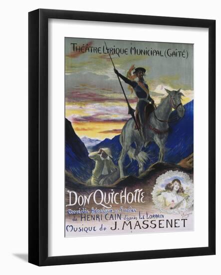 Poster for Jules Massenet's Opera Don Quichotte-null-Framed Giclee Print