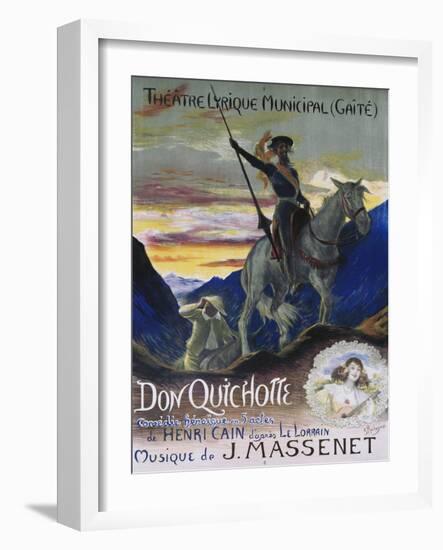 Poster for Jules Massenet's Opera Don Quichotte-null-Framed Giclee Print