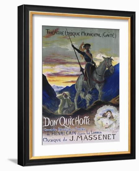 Poster for Jules Massenet's Opera Don Quichotte-null-Framed Giclee Print