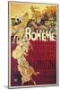 Poster for La Boheme, Opera by Giacomo Puccini, 1895-null-Mounted Giclee Print