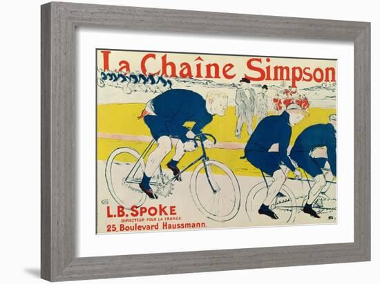 Poster for La Chaine Simpson, Bicycle Chains, 1896-Henri de Toulouse-Lautrec-Framed Giclee Print