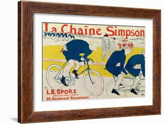 Poster for La Chaine Simpson, Bicycle Chains, 1896-Henri de Toulouse-Lautrec-Framed Giclee Print