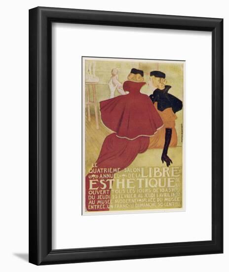 Poster for la Libre Esthetique Brussels-Th?o van Rysselberghe-Framed Art Print