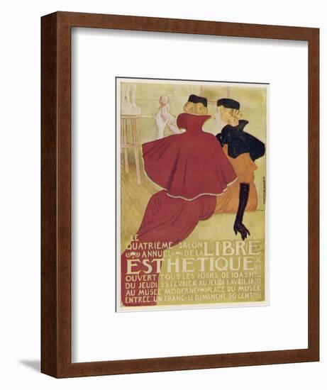 Poster for la Libre Esthetique Brussels-Th?o van Rysselberghe-Framed Art Print