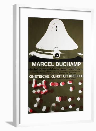 Poster for Marcel Duchamp at the Van Abbemuseum, Eindhoven, 1965-null-Framed Giclee Print