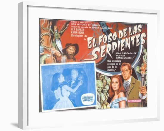 Poster for Mexican Version of Movie, Snake Pit-null-Framed Art Print