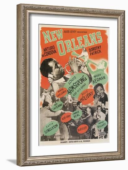 Poster for New Orleans Jazz-null-Framed Art Print