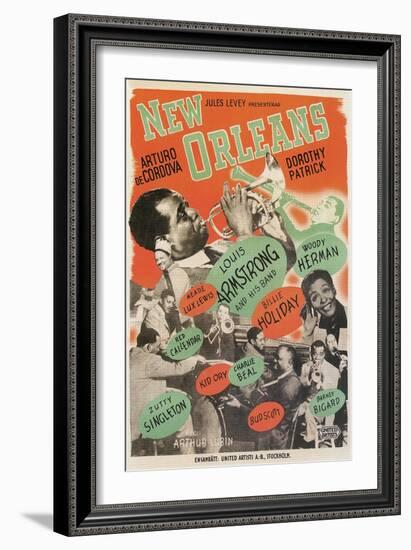 Poster for New Orleans Jazz-null-Framed Art Print