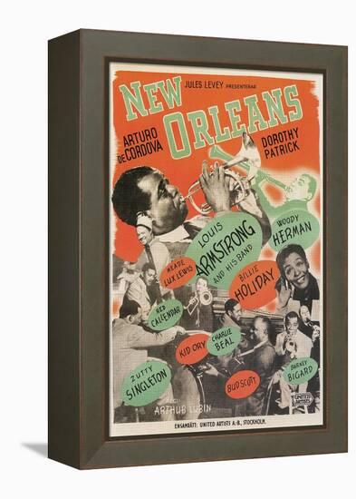 Poster for New Orleans Jazz-null-Framed Stretched Canvas