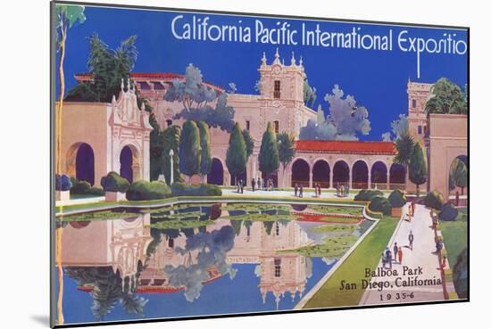 Poster for Pacific Exposition, San Diego, California-null-Mounted Art Print