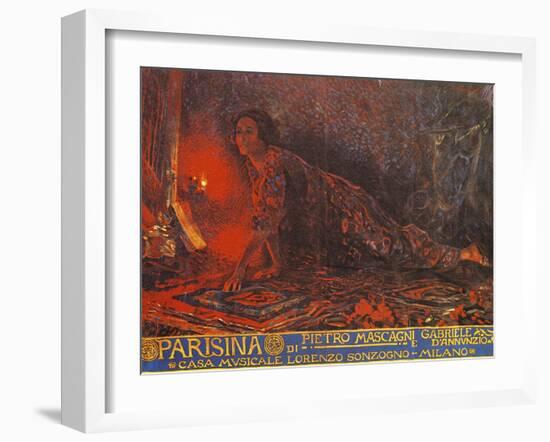 Poster for Parisina, Opera-Pietro Mascagni-Framed Premium Giclee Print