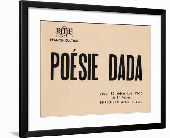 Poster for 'Poésie Dada', 1966-null-Framed Giclee Print