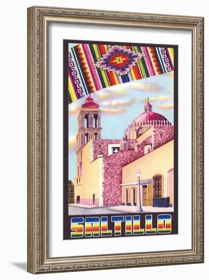 Poster for Saltillo, Mexico, Old Church-null-Framed Art Print