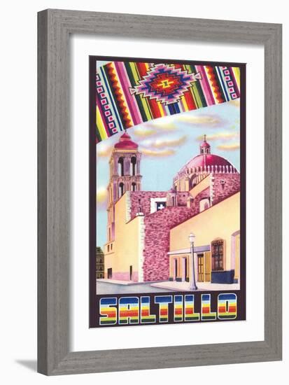 Poster for Saltillo, Mexico, Old Church-null-Framed Art Print