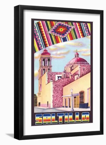 Poster for Saltillo, Mexico, Old Church-null-Framed Art Print