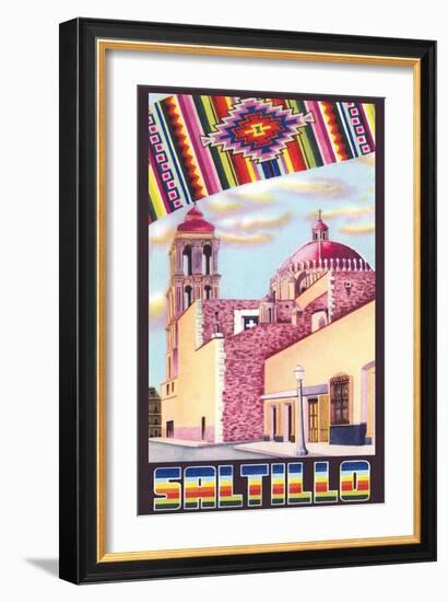 Poster for Saltillo, Mexico, Old Church-null-Framed Art Print