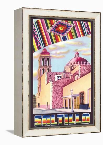 Poster for Saltillo, Mexico, Old Church-null-Framed Stretched Canvas