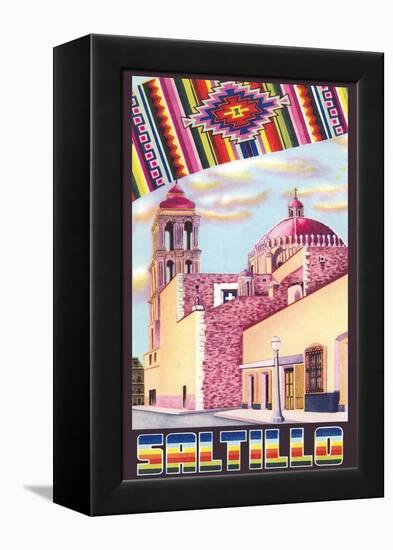Poster for Saltillo, Mexico, Old Church-null-Framed Stretched Canvas