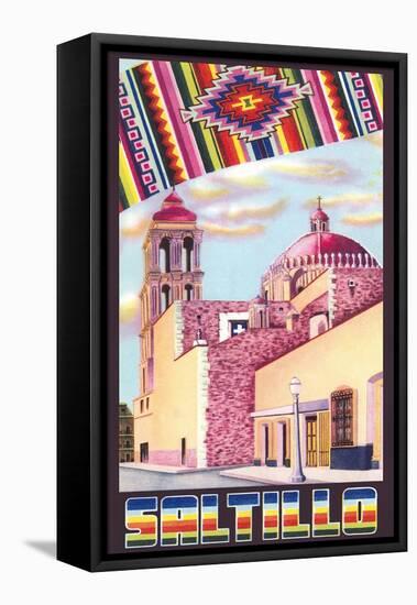 Poster for Saltillo, Mexico, Old Church-null-Framed Stretched Canvas