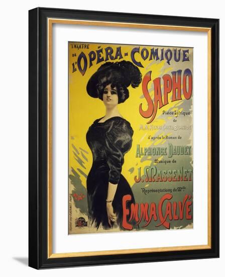 Poster for Sapho, Opera-Henri Cain-Framed Giclee Print