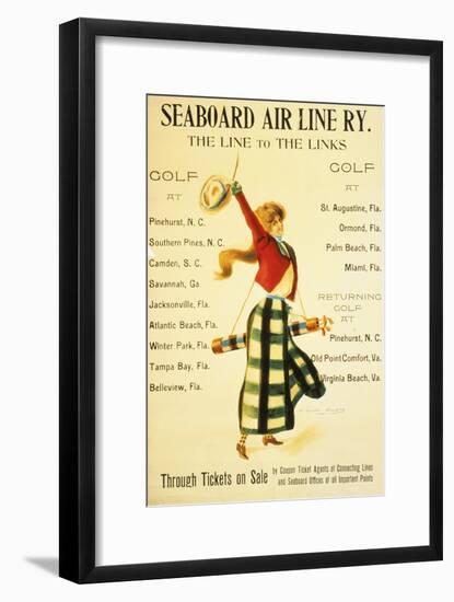 Poster for 'Seaboard Air Line Ry, The Line to the Links', American, c1905-Unknown-Framed Giclee Print