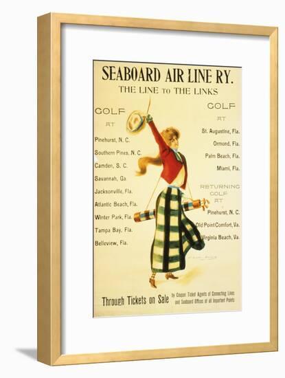 Poster for 'Seaboard Air Line Ry, The Line to the Links', American, c1905-Unknown-Framed Giclee Print