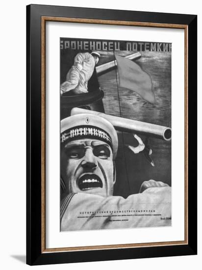 Poster for Sergey Eisenstein's Film, "Battleship Potemkin"-null-Framed Giclee Print